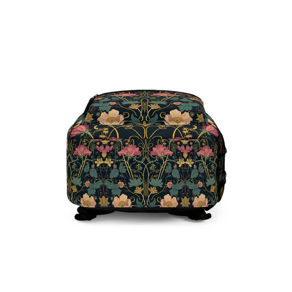 Art Nouveau Blossom Harmony: Elegance and Functionality in One Stylish Backpack for Women