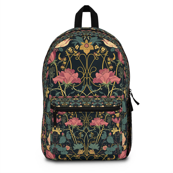 Art Nouveau Blossom Harmony: Elegance and Functionality in One Stylish Backpack for Women