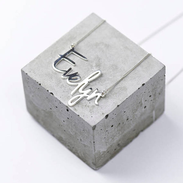 Personalized Name Necklace in Platinum