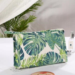 Palm Leaves Travel Cosmetic Bag