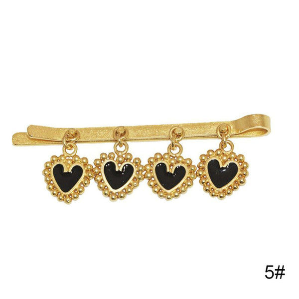 French Heart Evil Eye Collection Hair Clip Pins