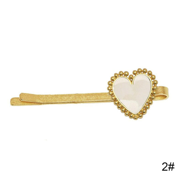 French Heart Evil Eye Collection Hair Clip Pins