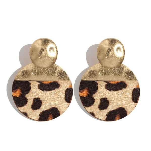 Leopard Dangle Earrings