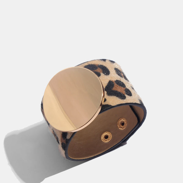 Chic Leopard Print Belt Bangle Bracelets