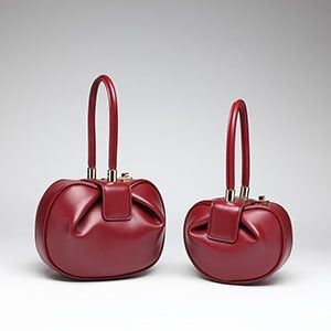 Belle Genuine Leather Bucket Handbag